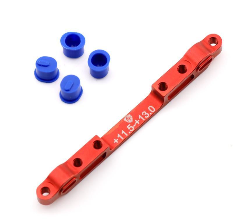 Powerhobby MST RMX 2.5 Aluminum Adjustable Lower Arm Mount Set +11.5-13.0mm Red