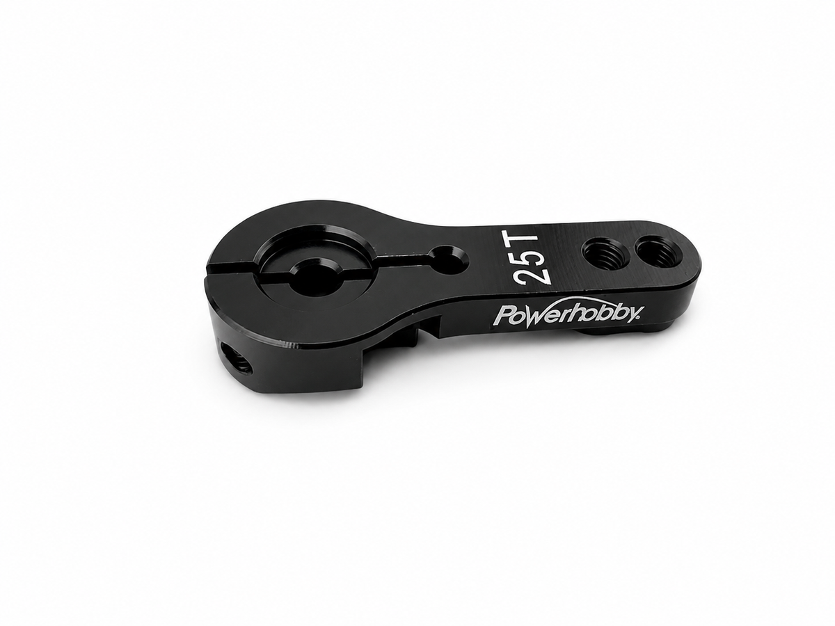 Powerhobby Aluminum 25T Servo Horn Black