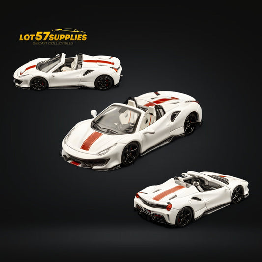 TPC Ferrari 488 Roadster Pearl White 1:64