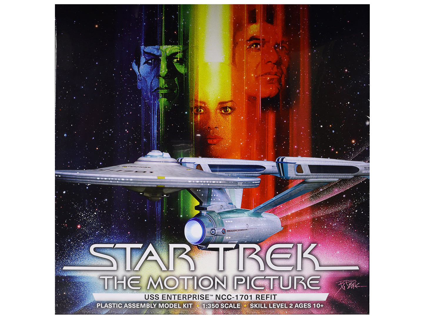 Skill 2 Model Kit U.S.S. Enterprise NCC-1701 Refit Spaceship "Star Trek: The Motion Picture" (1979) Movie 1/350 Scale Model by Polar Lights free shipping USA
