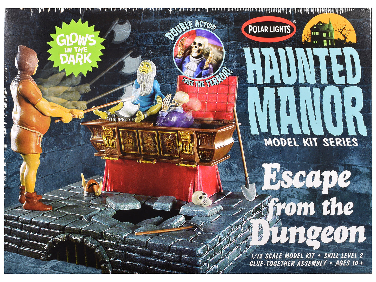Skill 2 Model Kit Haunted Manor "Escape from the Dungeon" Diorama Set 1/12 Scale Model by Polar Lights free shipping USA