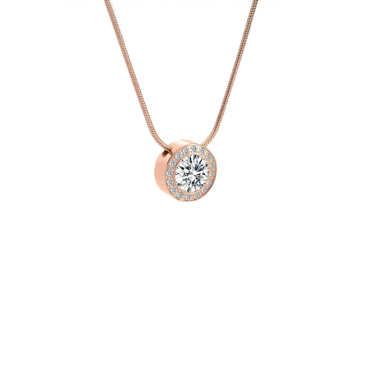 PT125RG B.Tiff Rose Gold Aŭreolo 1ct Pendant by B.Tiff New York