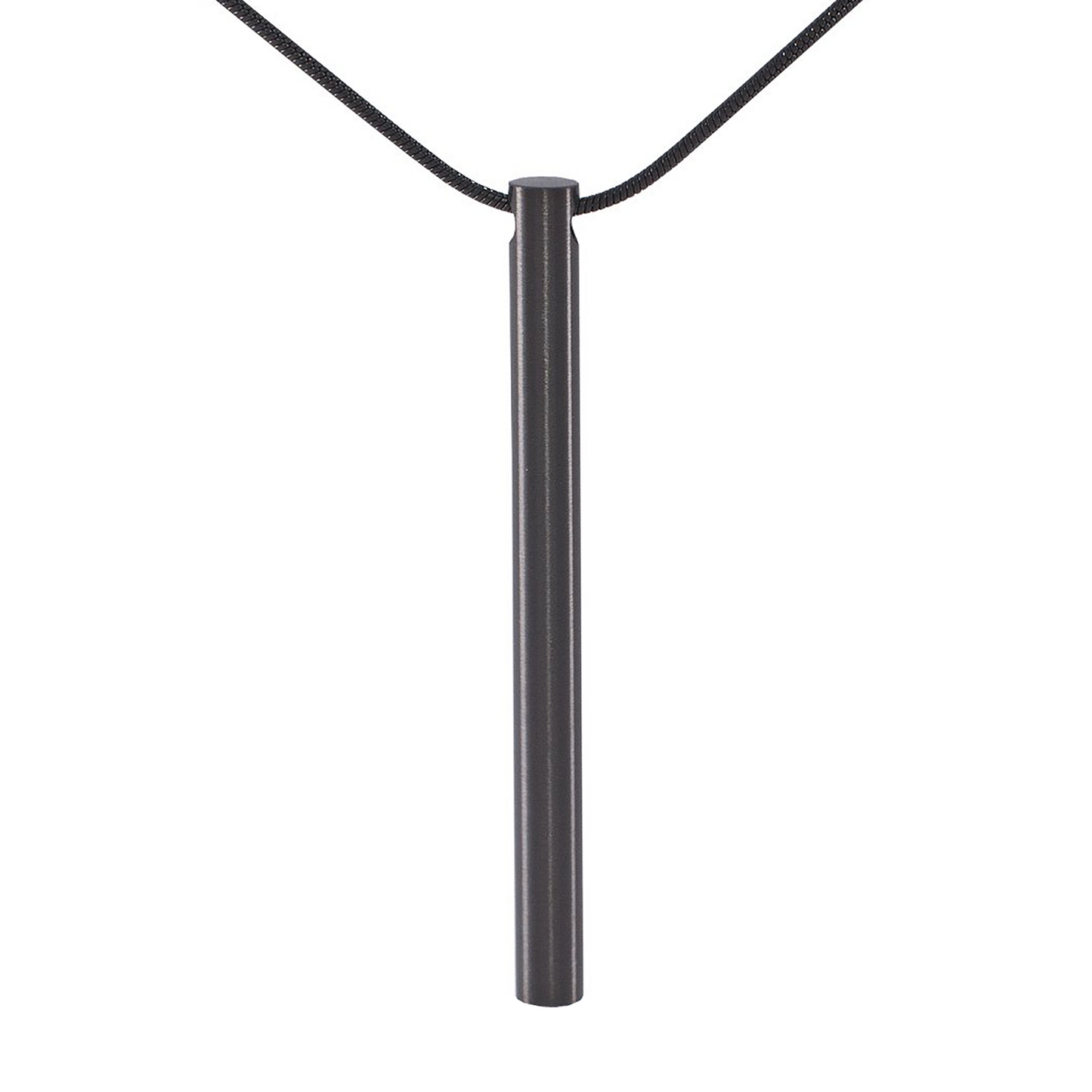 PT300B B.Tiff Black Plain Bar Pendant by B.Tiff New York