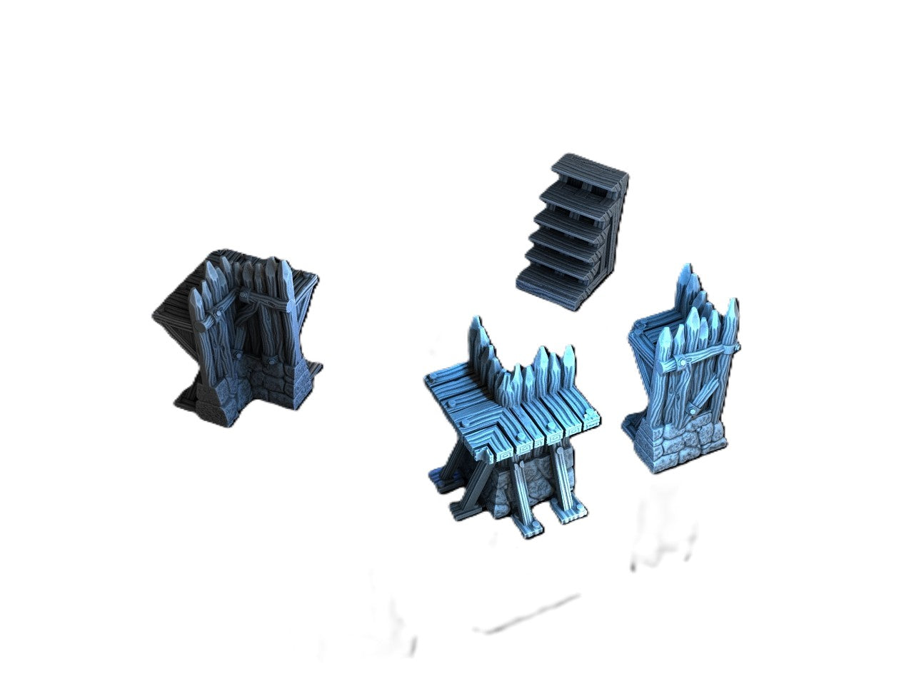Adrian-3DP4U - Palisade Walls - Inside, Outside Walls and Stairs - 28mm
