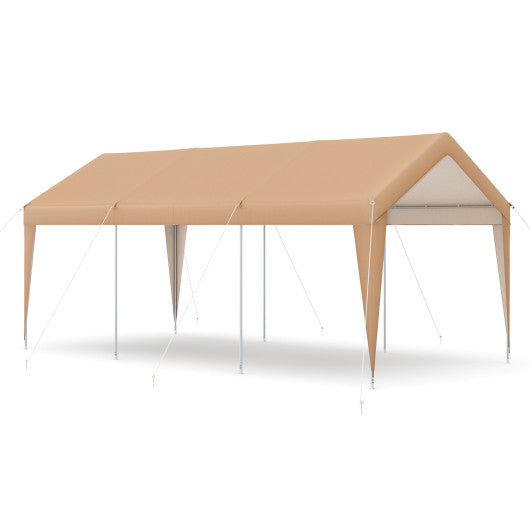 10 x 20 Feet Patio Heavy Duty All-Weather Carport-without Sidewall