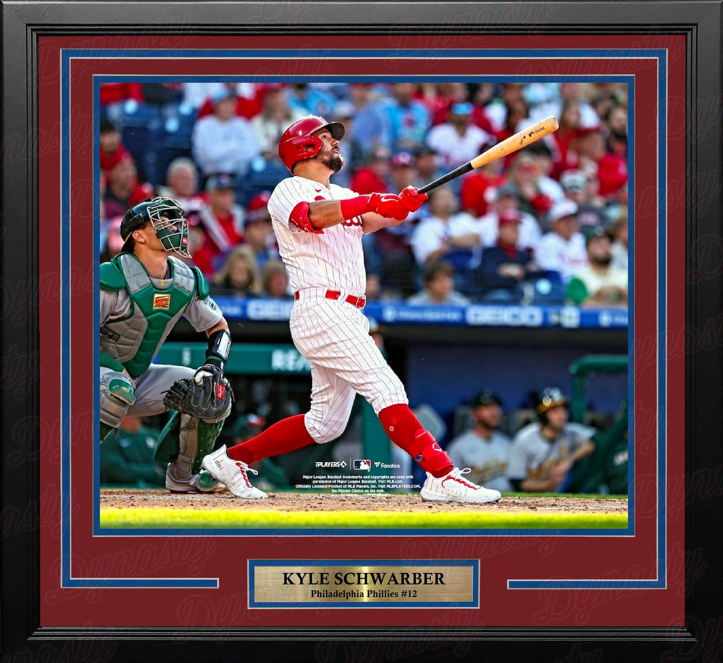 Kyle Schwarber Home Run Swing Philadelphia Phillies 16" x 20" Framed Baseball Photo