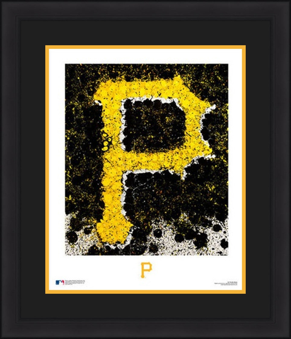 Pittsburgh Pirates Timothy Raines Logo Art 16" x 20" Framed Baseball Photo