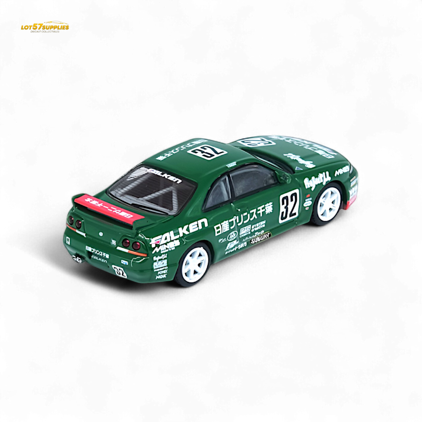 Inno64 NISSAN SKYLINE GT-R R33 #32 "PRINCE CHIBA FALKEN" N1 Super Endurance Series - TOKACHI 24H 1996 1:64