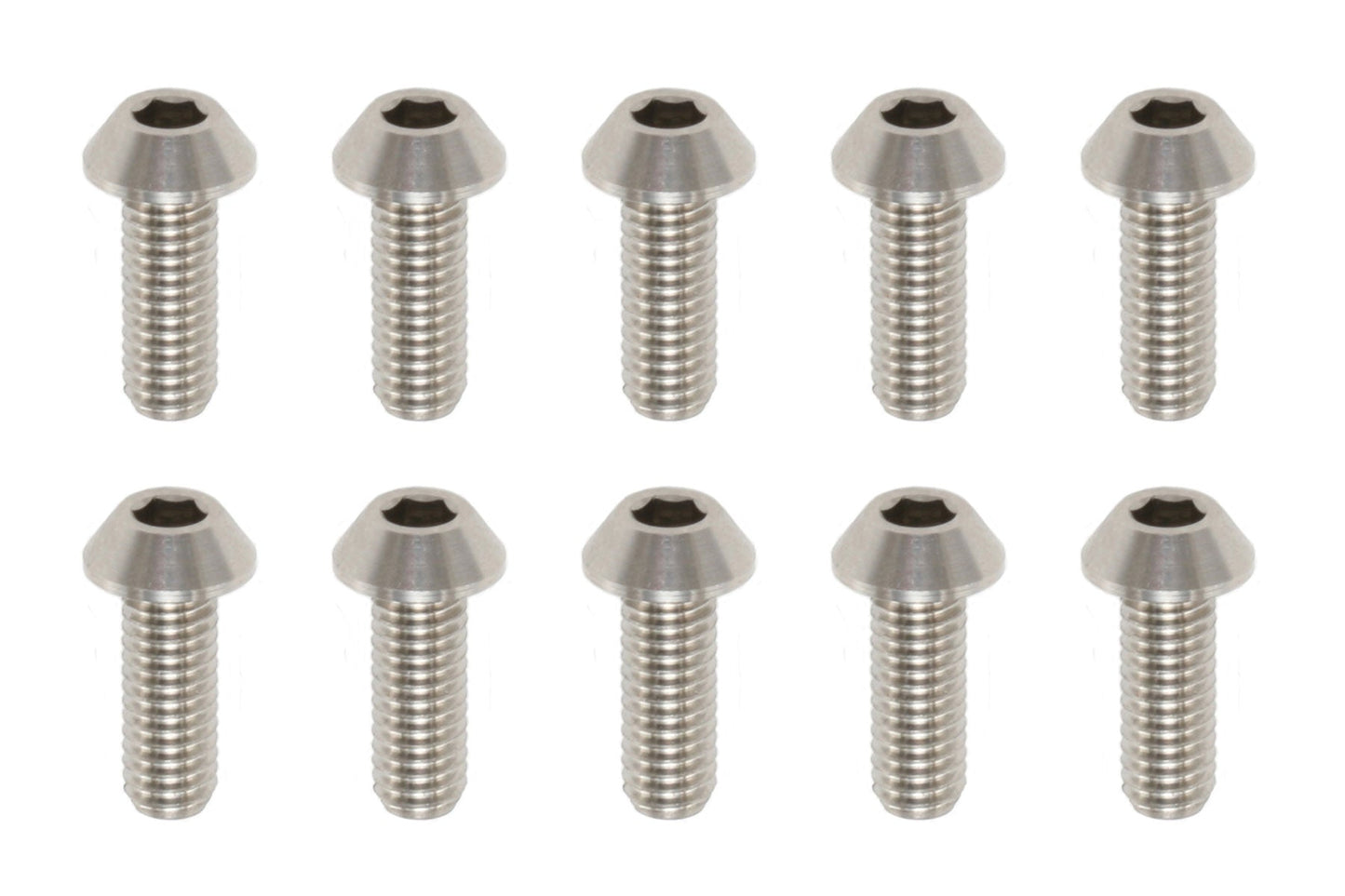 RP-041081A Racing Performer M3x8mm Titanium Button Head Socket Screw (10)