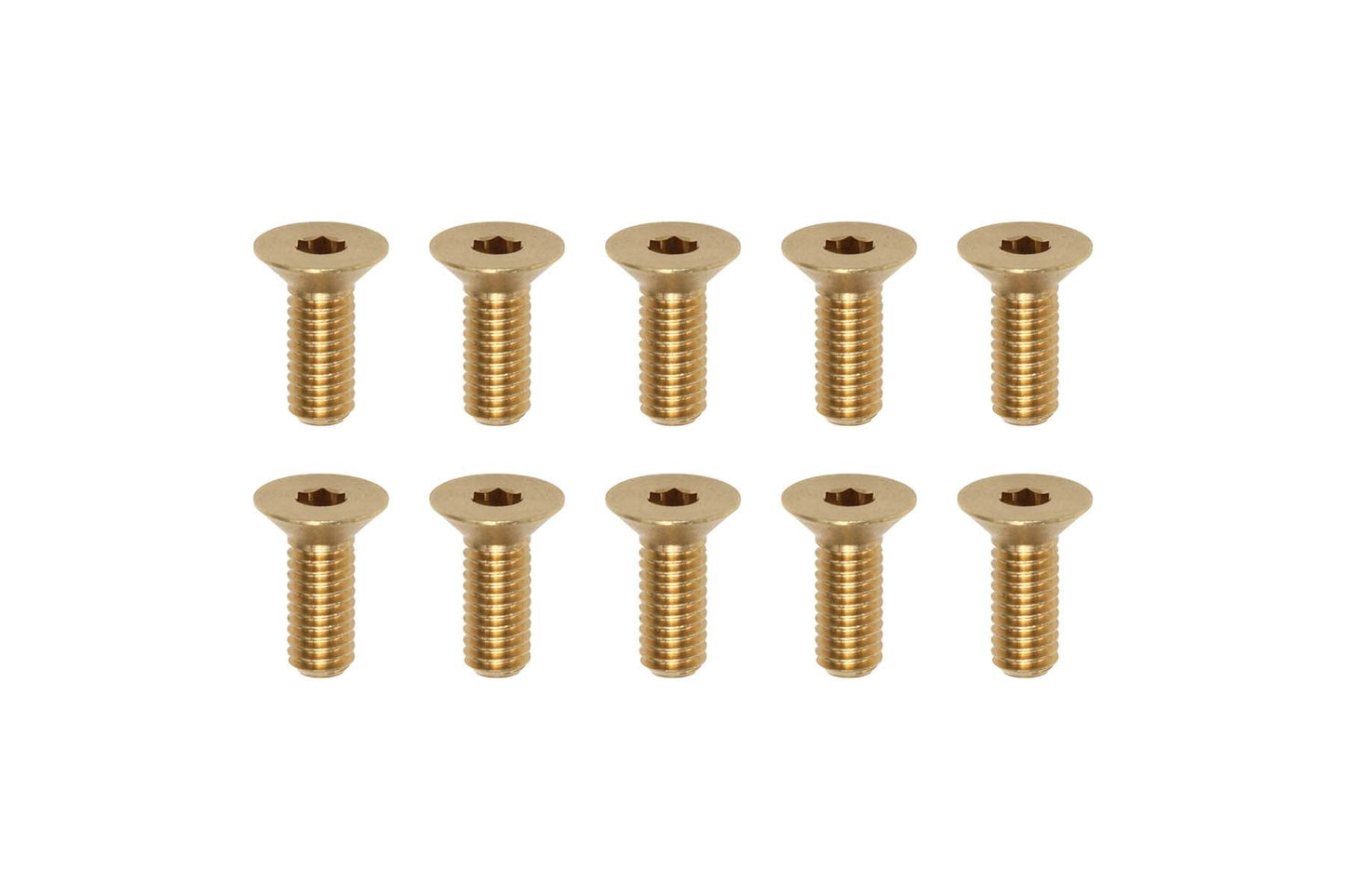 RP-042-08BA Racing Performer M3x8mm Brass Flat Head Socket Screw (10)