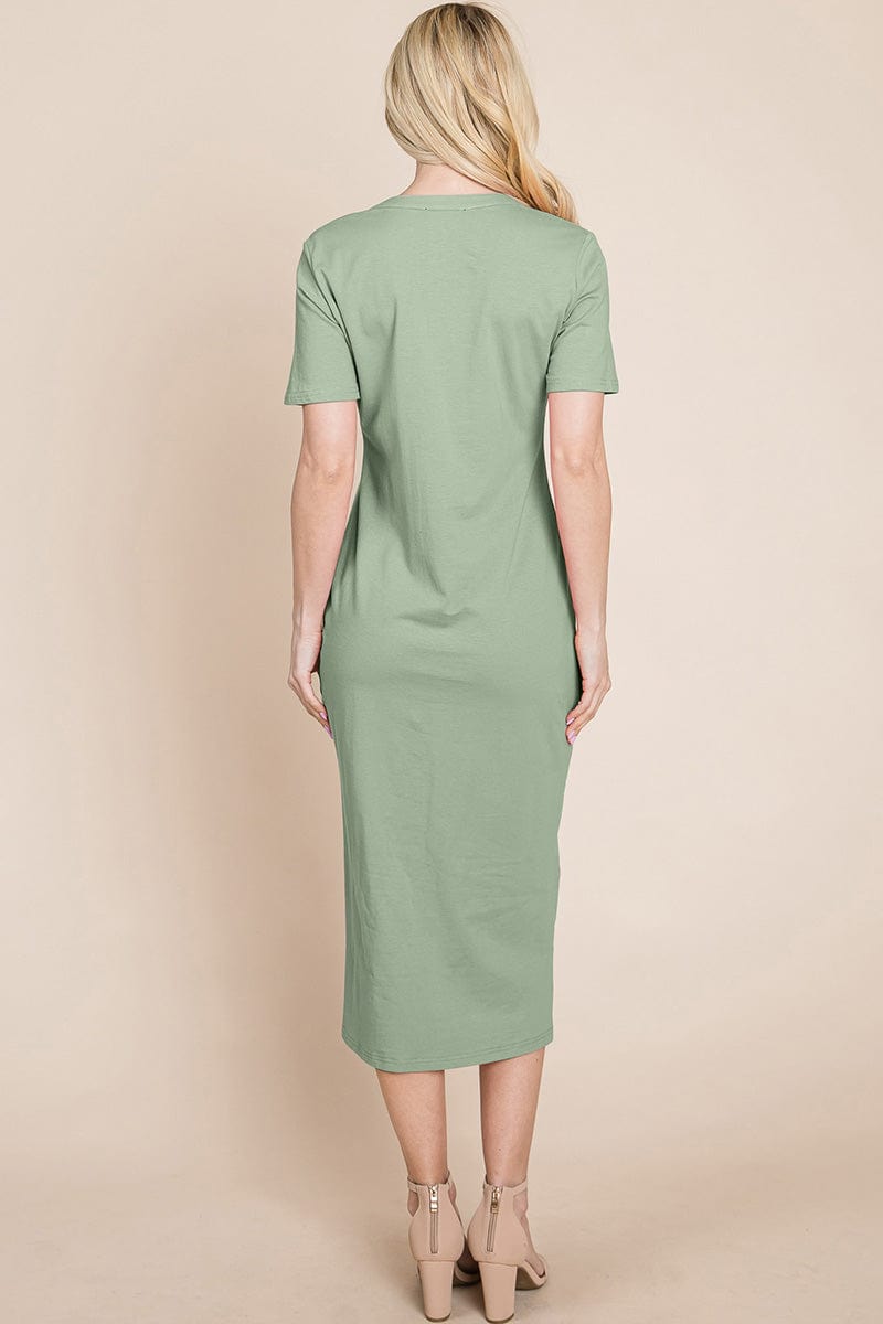 Everyday Button up Cotton Midi Shirt Dress by RolyPoly Apparel