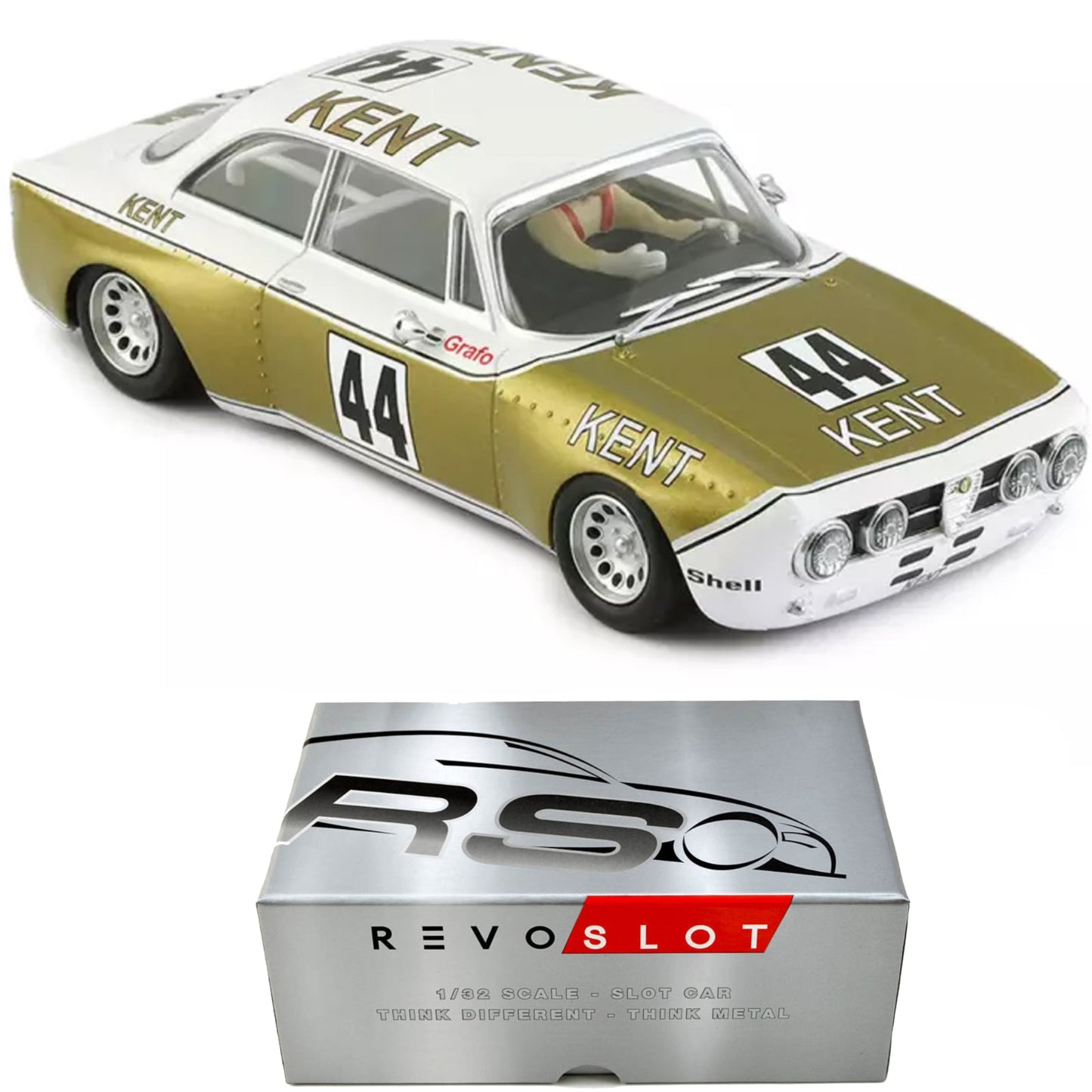 Revoslot Alfa Romeo GTA AM Kent #44 24h SPA 1971 1/32 Slot Car RS0173 Revo Slot