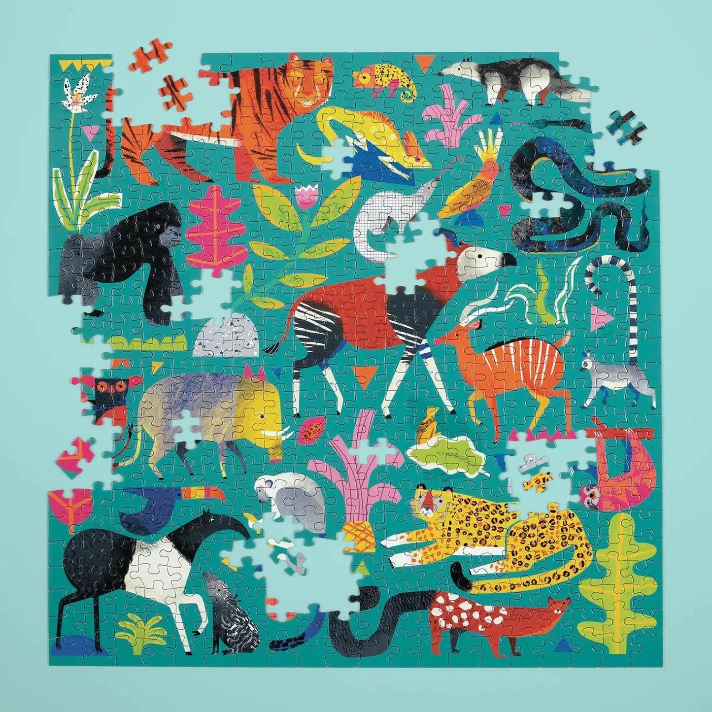 Rainforest Animals 500 Piece Jigsaw Puzzle Mudpuppy