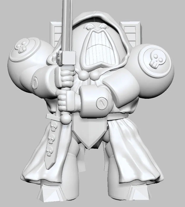 Robed Warrior (Psycho Warrior) by 3DArtGuy 32mm scale, 50mm, Miniature War Gaming Figure, Space King