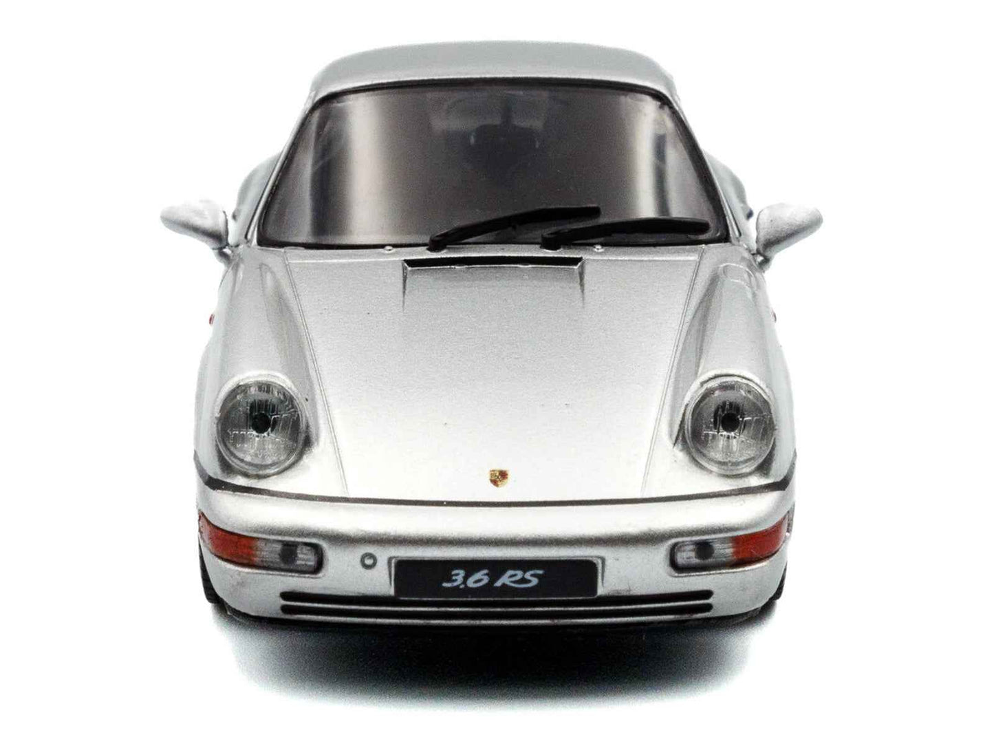 1994 Porsche 911 (964) RS Silver Metallic with Black Stripes 1/43 Diecast Model Car by Solido