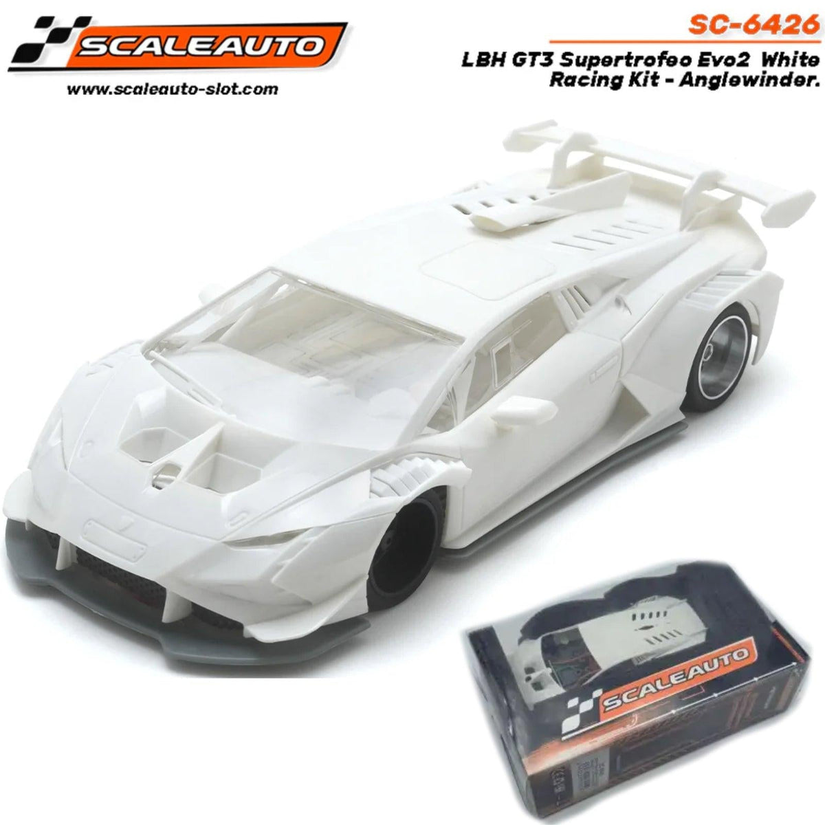 Scaleauto Lamborghini Supertrofeo EVO2 White Kit 1/32 Slot Car SC-6426