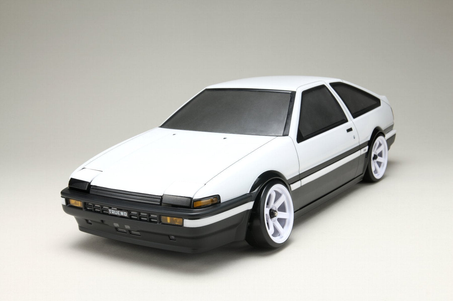 SD-AE86T3B Yokomo Toyota Sprinter Trueno AE86 3-Door Drift Body w/Light Decal (Clear)