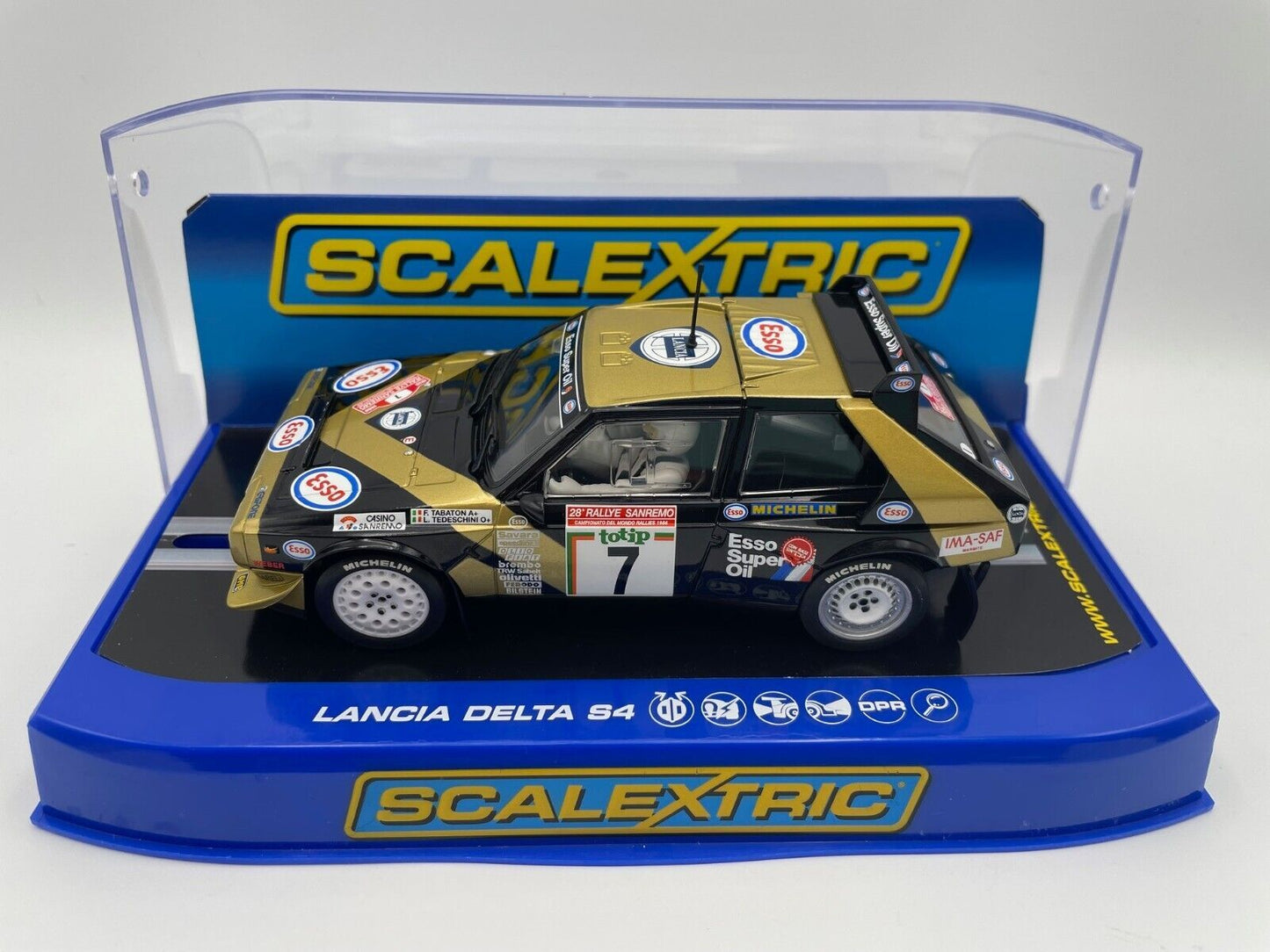 Scalextric C3490 Lancia Delta S4 1986 Rally San Remo 1/32 Slot Car DPR