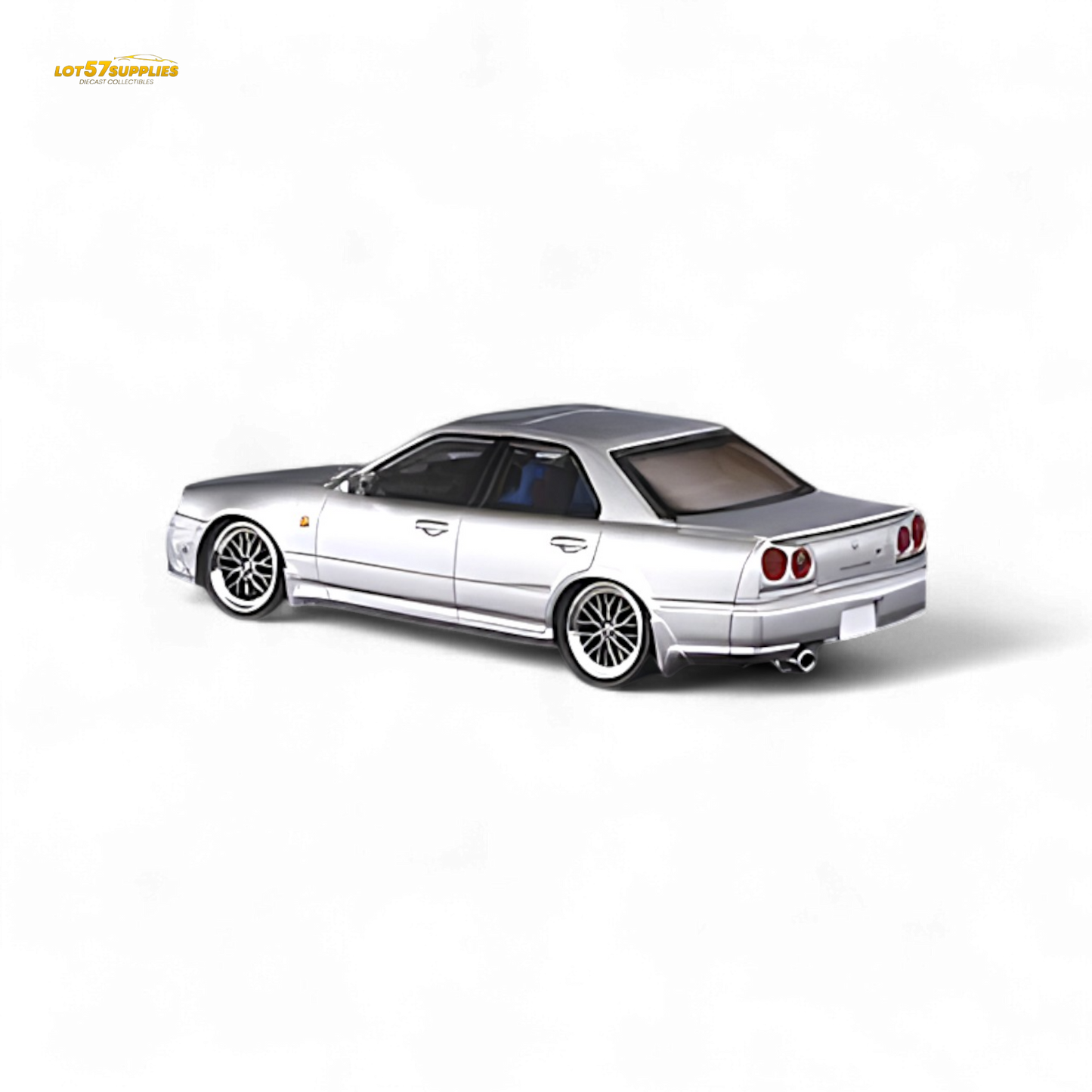 Mortal ER34 SKYLINE 25GT-t AIT Exhibition Model Ordinary Silver 1:64