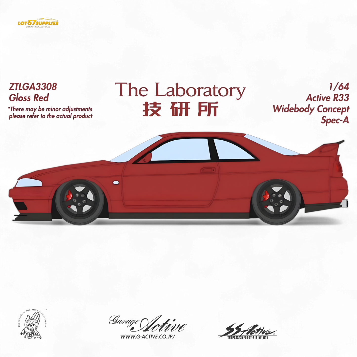 The Laboratory x ZONZO Nissan R33 Widebody ZTLGA3308 1:64