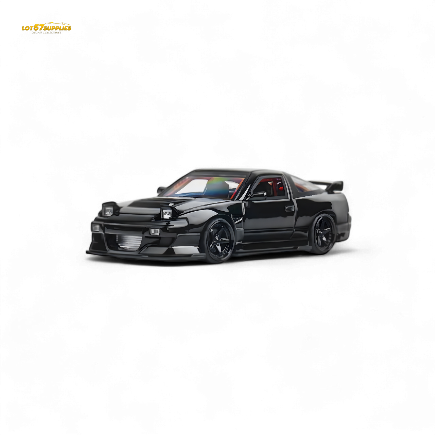 MicroTurbo 180SX Type X Metallic Black MIYABI 1:64
