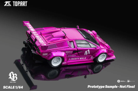Topart LBWK Countach - Flash Pink White 1:64