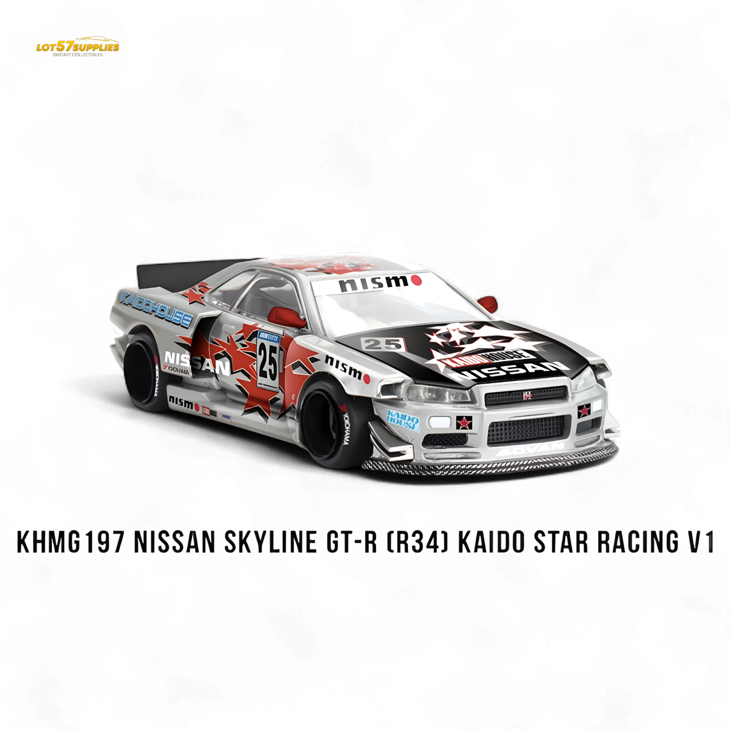 Mini GT Nissan Skyline GT-R R34 Kaido Star Racing V1 1:64
