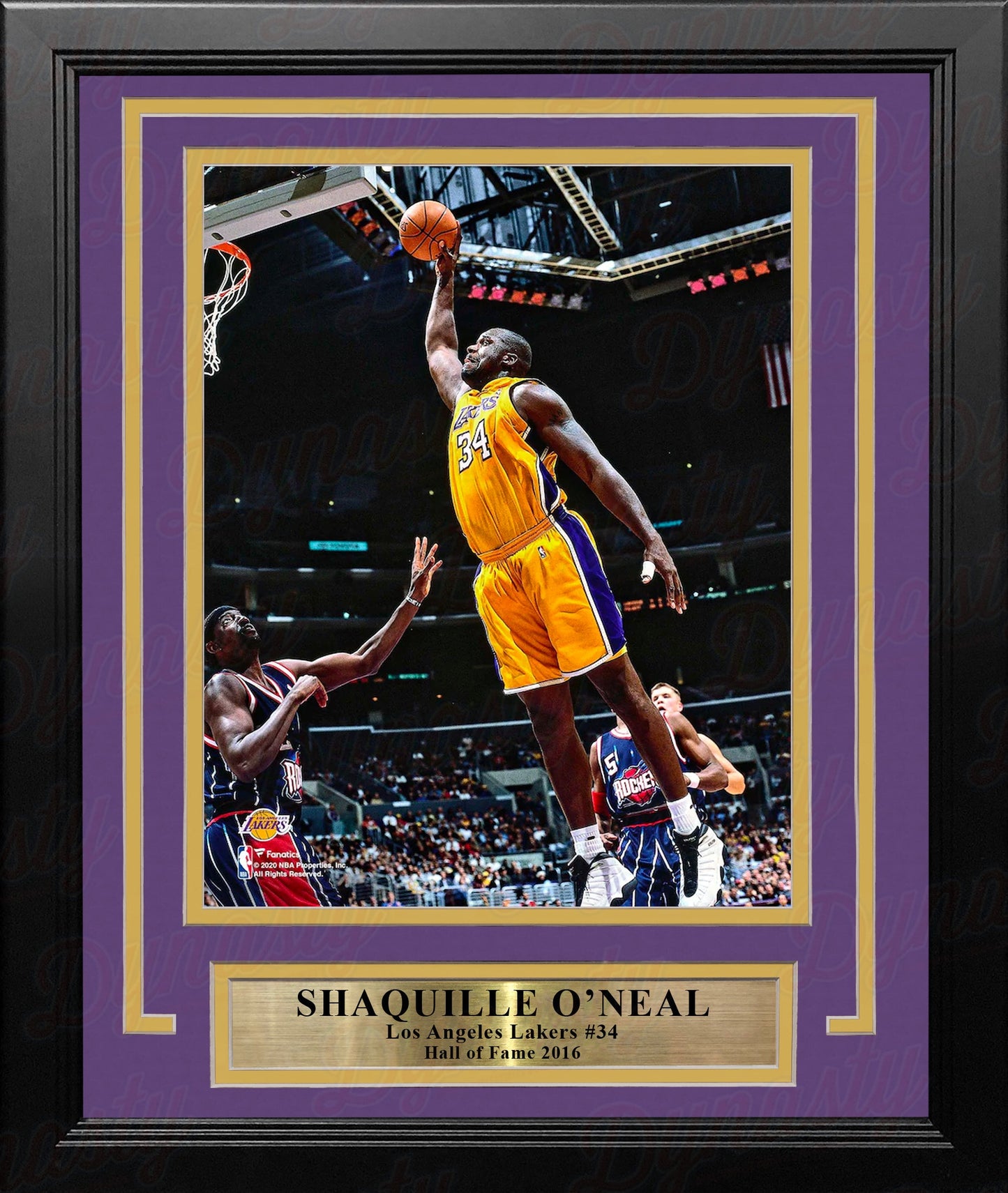 Shaquille O'Neal v. Rockets Los Angeles Lakers 8" x 10" Framed Basketball Photo