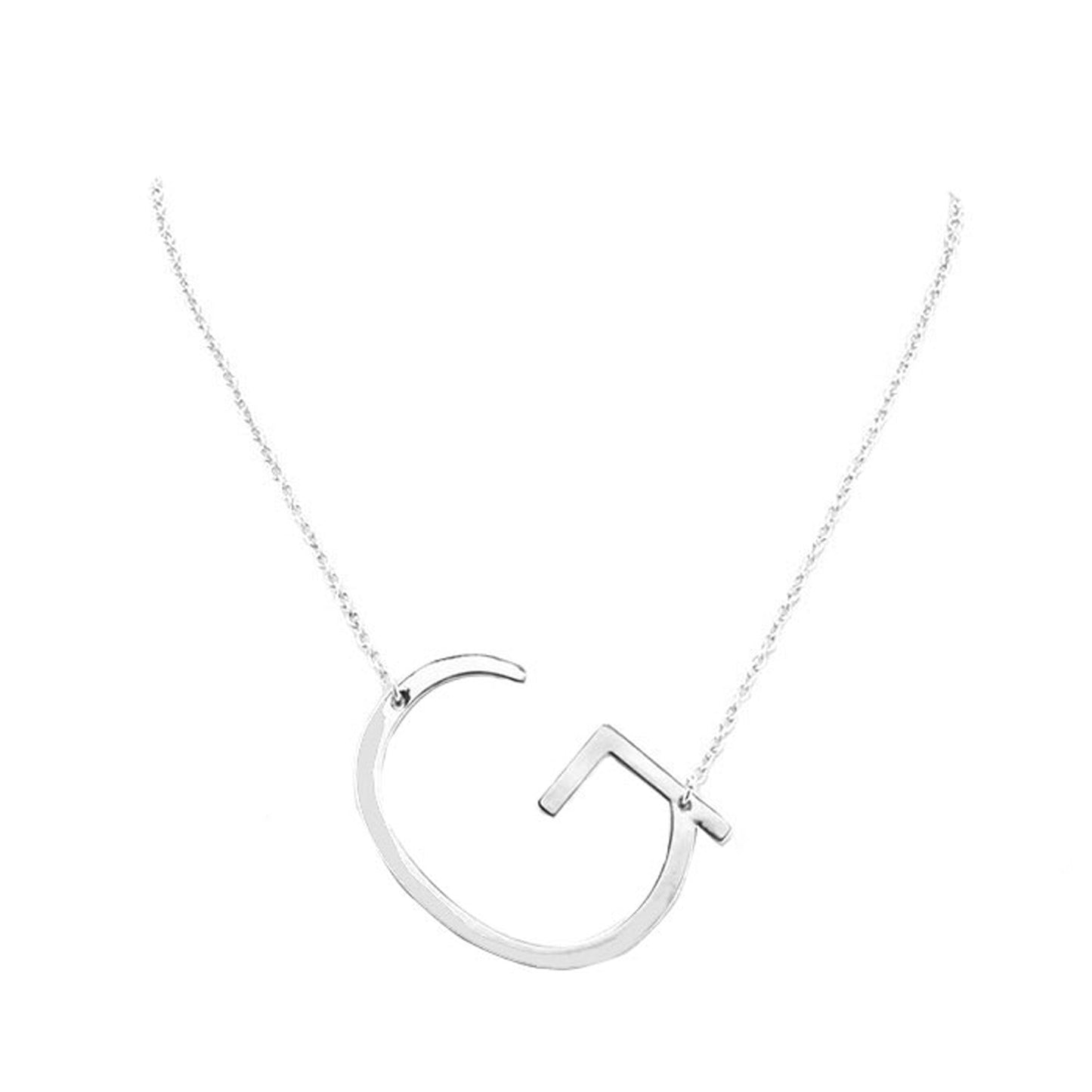 G Monogram Metal Pendant Necklace by Madeline Love