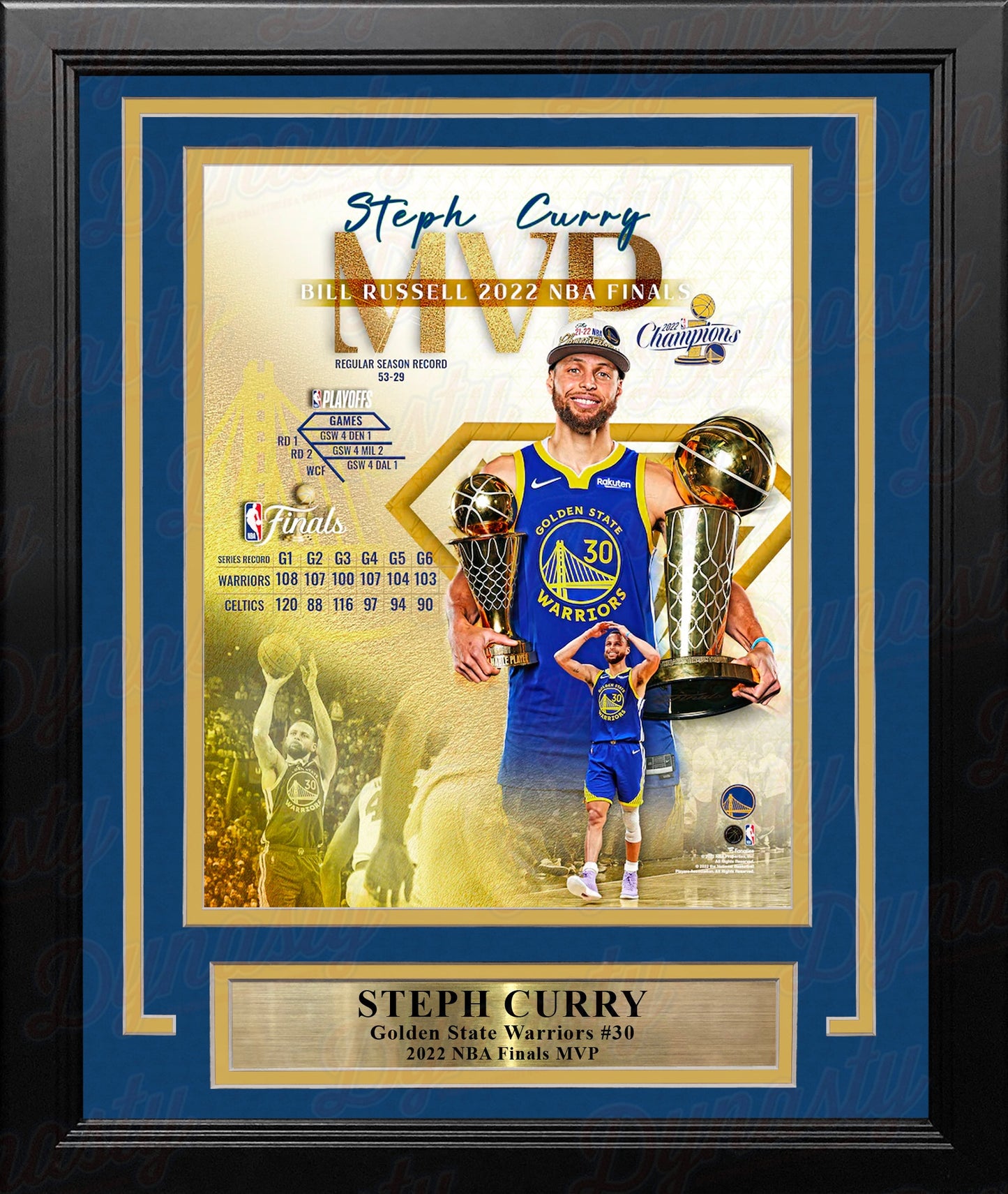 Steph Curry Golden State Warriors 2022 NBA Finals MVP 8" x 10" Framed Basketball Collage Photo