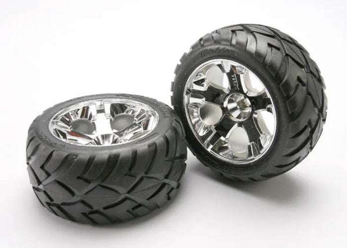 Traxxas TRA5577R Front All-Star Wheels w/Anaconda Tires Nitro Stampede Rustler