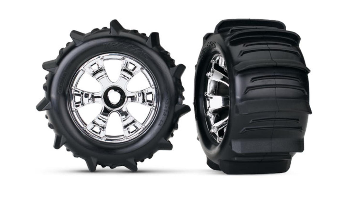 Traxxas 5672 Paddle Tires Geode Wheels