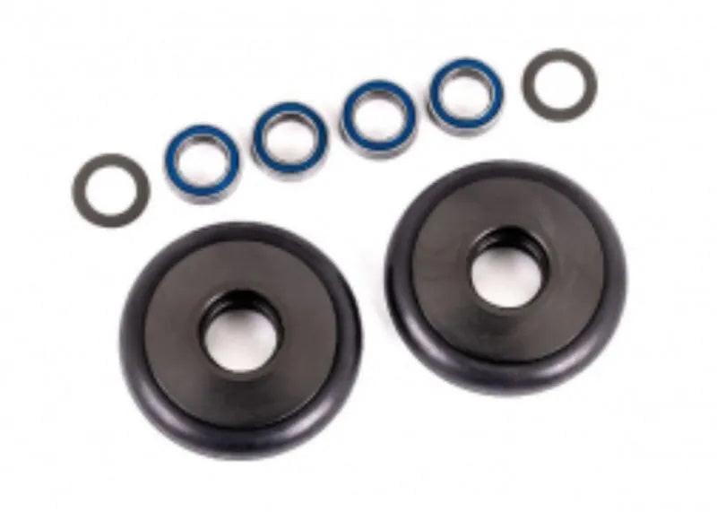 Traxxas TRA9461T Wheelie Bar Wheels (Gray Anodized Aluminum) for Drag Slash