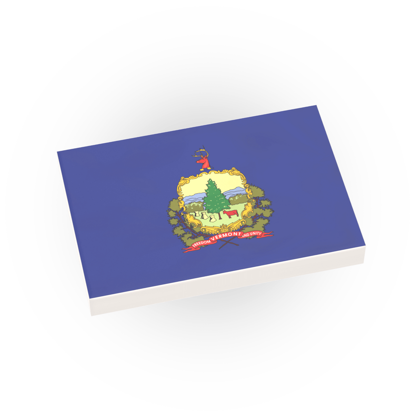 Vermont State Flag - Custom Printed 2x3 Tile - Made Using LEGO® Parts