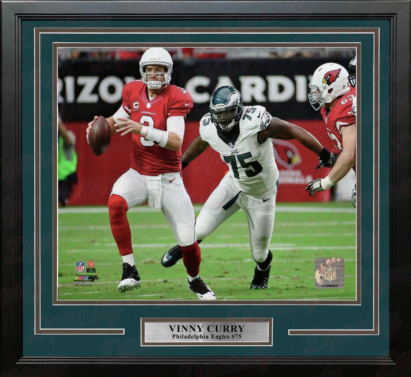 Vinny Curry in Action Philadelphia Eagles Framed Football Photo