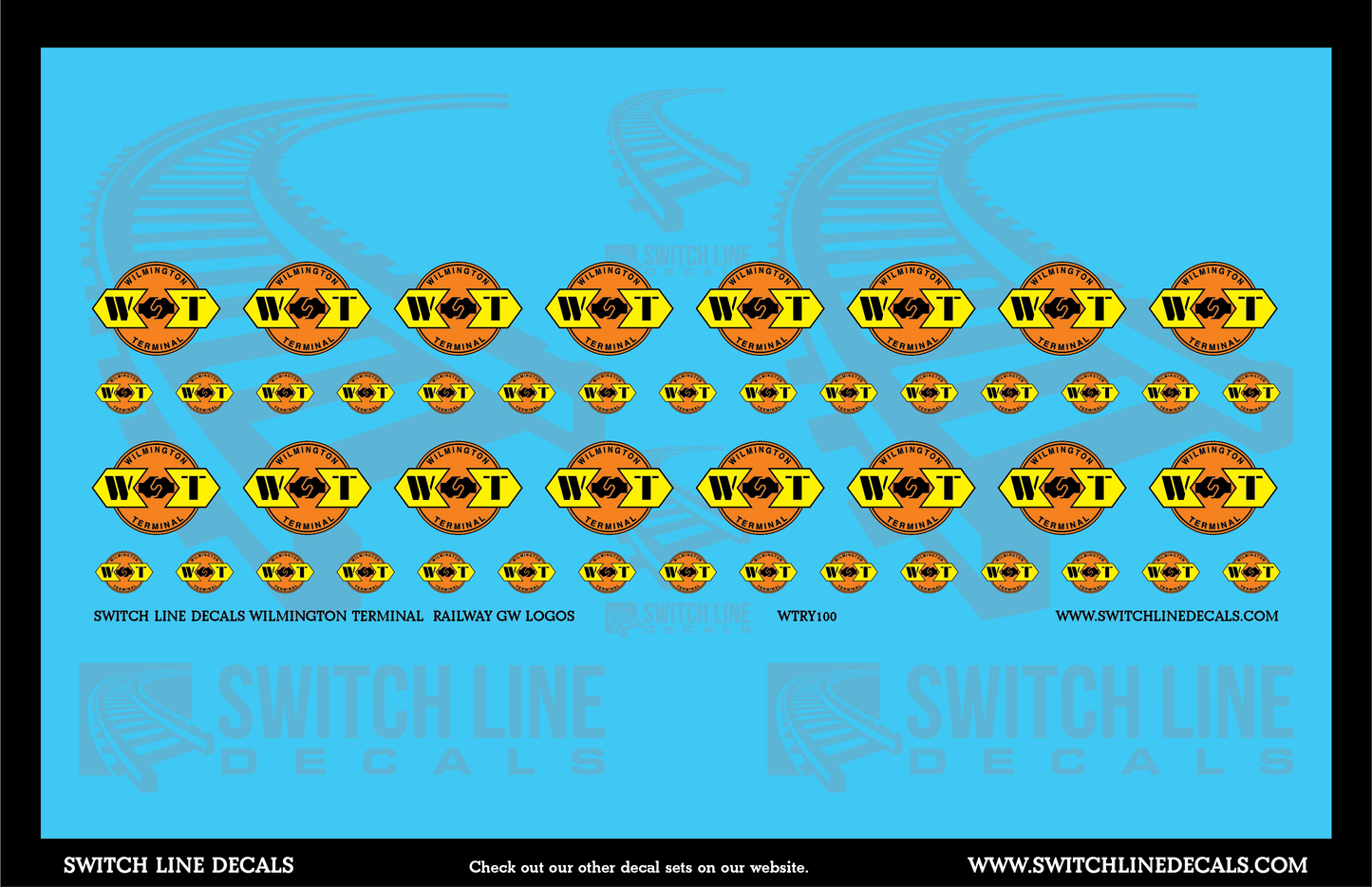 HO Scale Wilmington Terminal Railroad Logos Decal Set