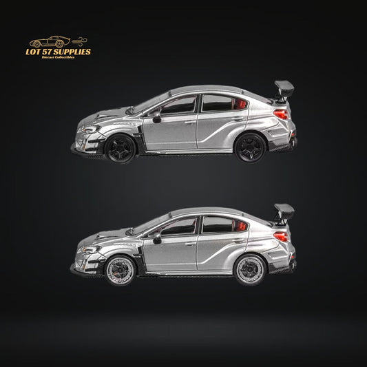 CM Model Subaru WRX STI Varis Widebody Silver 1:64