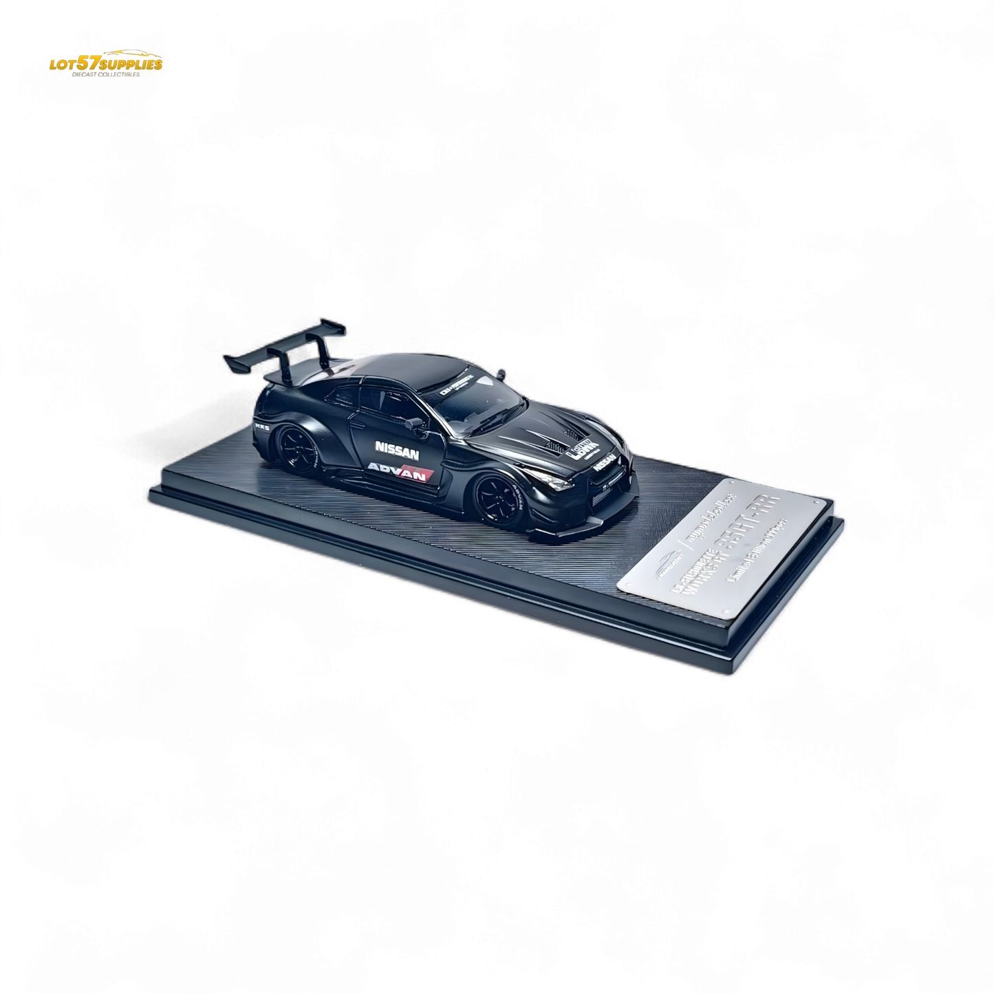 MC Skyline R35 GTR GT - Matte Black Advan Liberty Walk (LB) 1:64