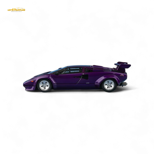 FindClassically Countach LP5000S Metallic Purple w/ Wing 1:64