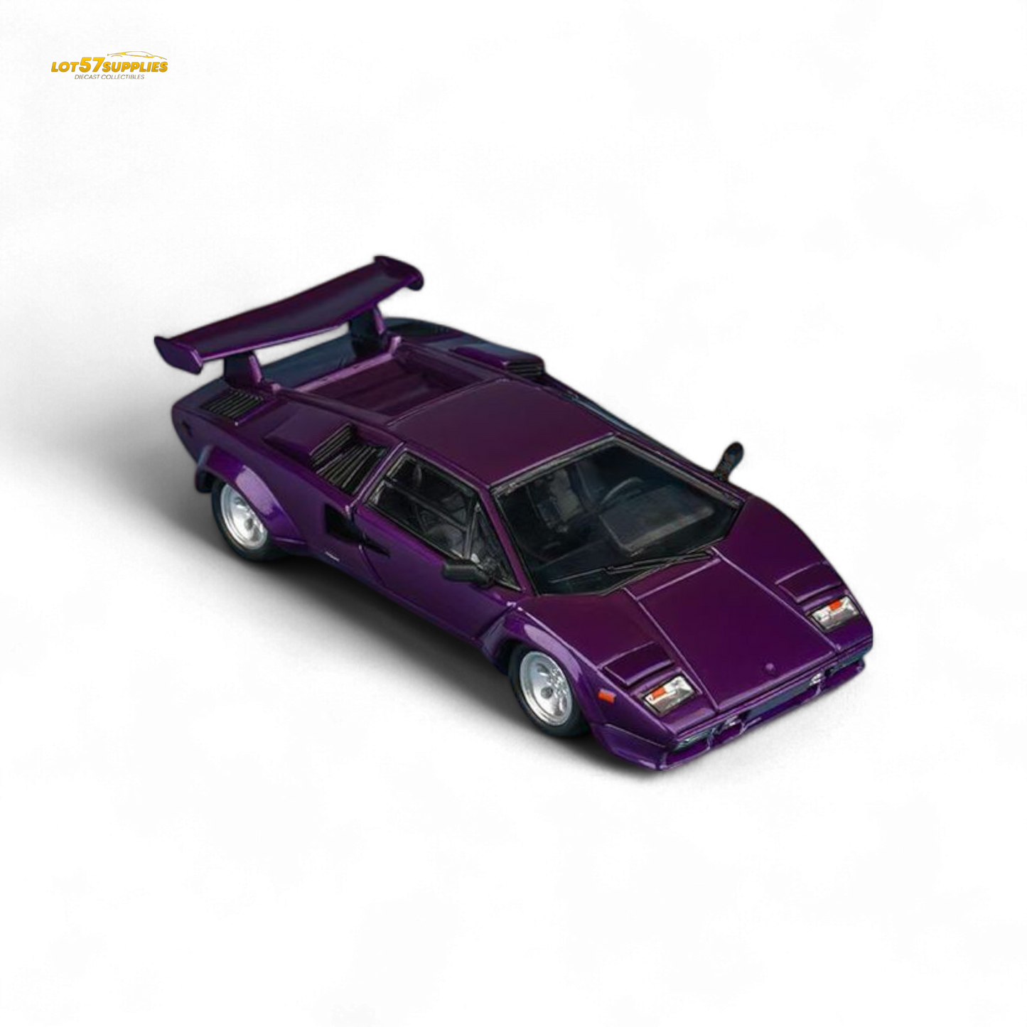 Findclassically Countach LP5000S - Metallic Purple w/ Wing 1:64