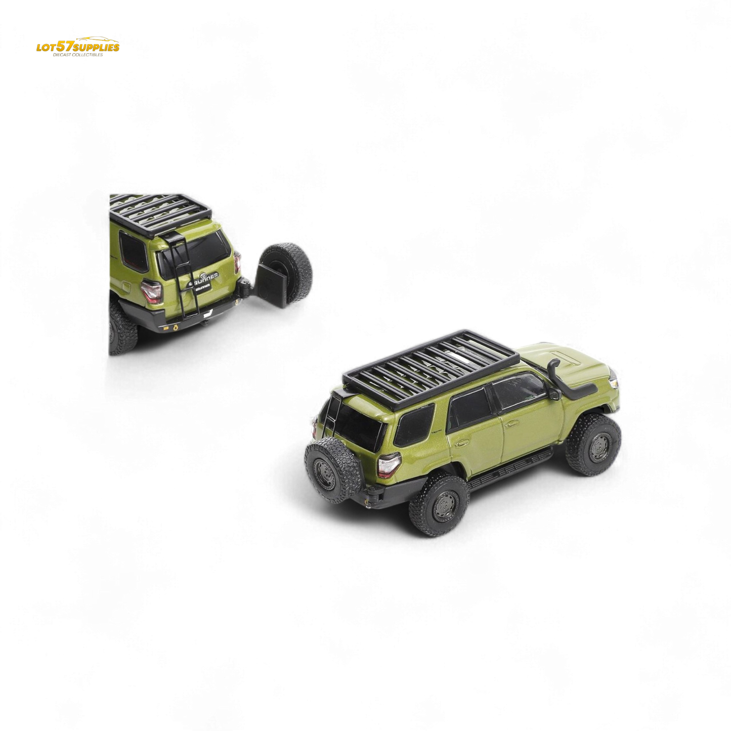GCD Toyota 4 Runner Light Modified Version Olive Green 1:64