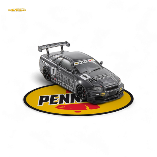 Fast Speed Skyline GT-R R34 Nismo Z-Tune Pennzoil Grey 1:64