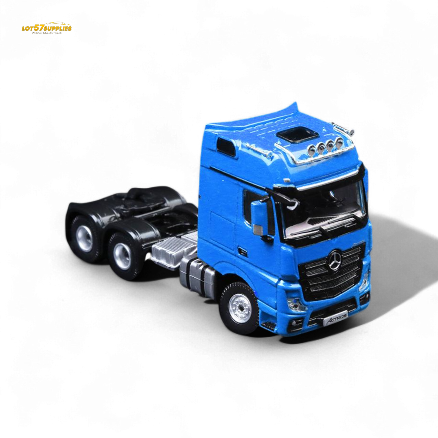 TimeMicro & Perka BENZ FLATBED TRANSPORT VEHICLE - Blue 1:64