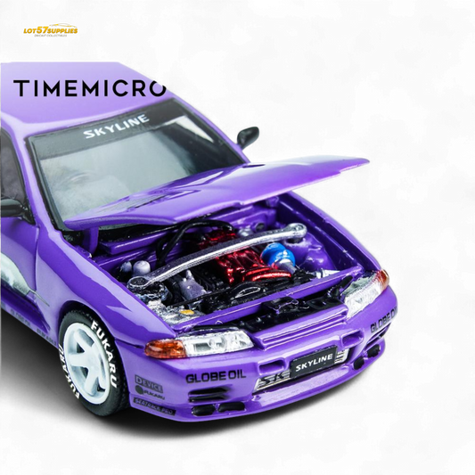 (Pre-Order) TimeMicro Skyline GT-R R32 Los Santos Drift Purple 1:64