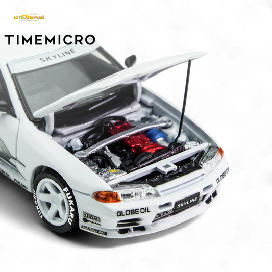 (Pre-Order) TimeMicro Skyline GT-R R32 Los Santos Drift - White 1:64