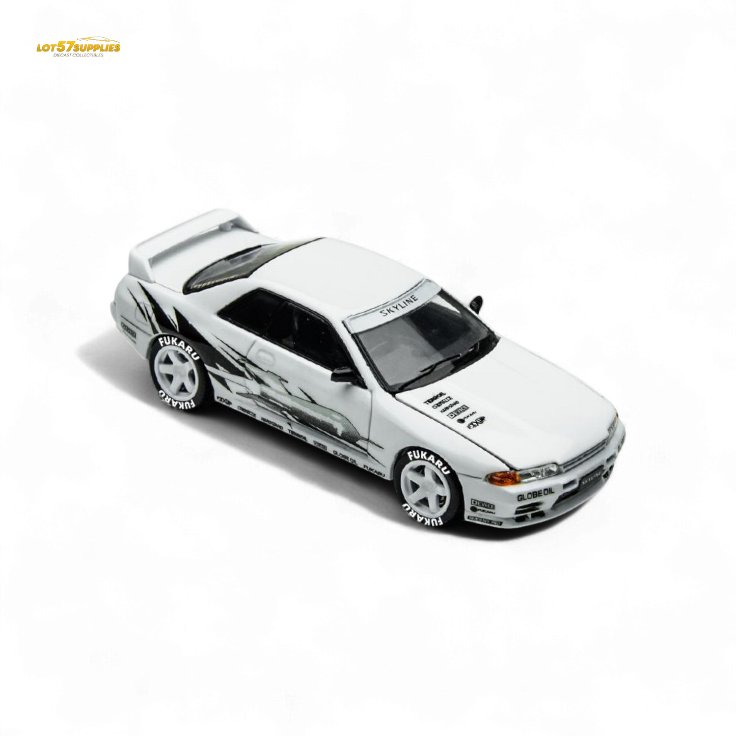 (Pre-Order) TimeMicro Skyline GT-R R32 Los Santos Drift - White 1:64