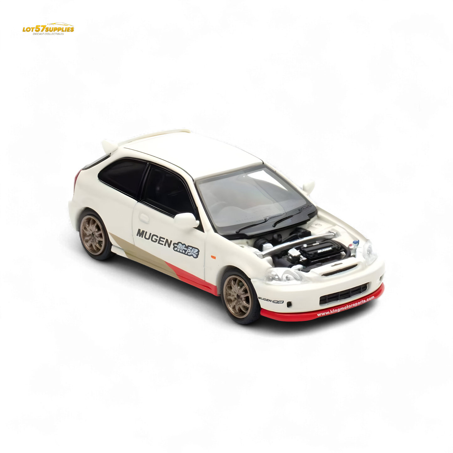 Motorhelix Honda Civic EK9 MUGEN Malaysia Limited Edition - White 1:64