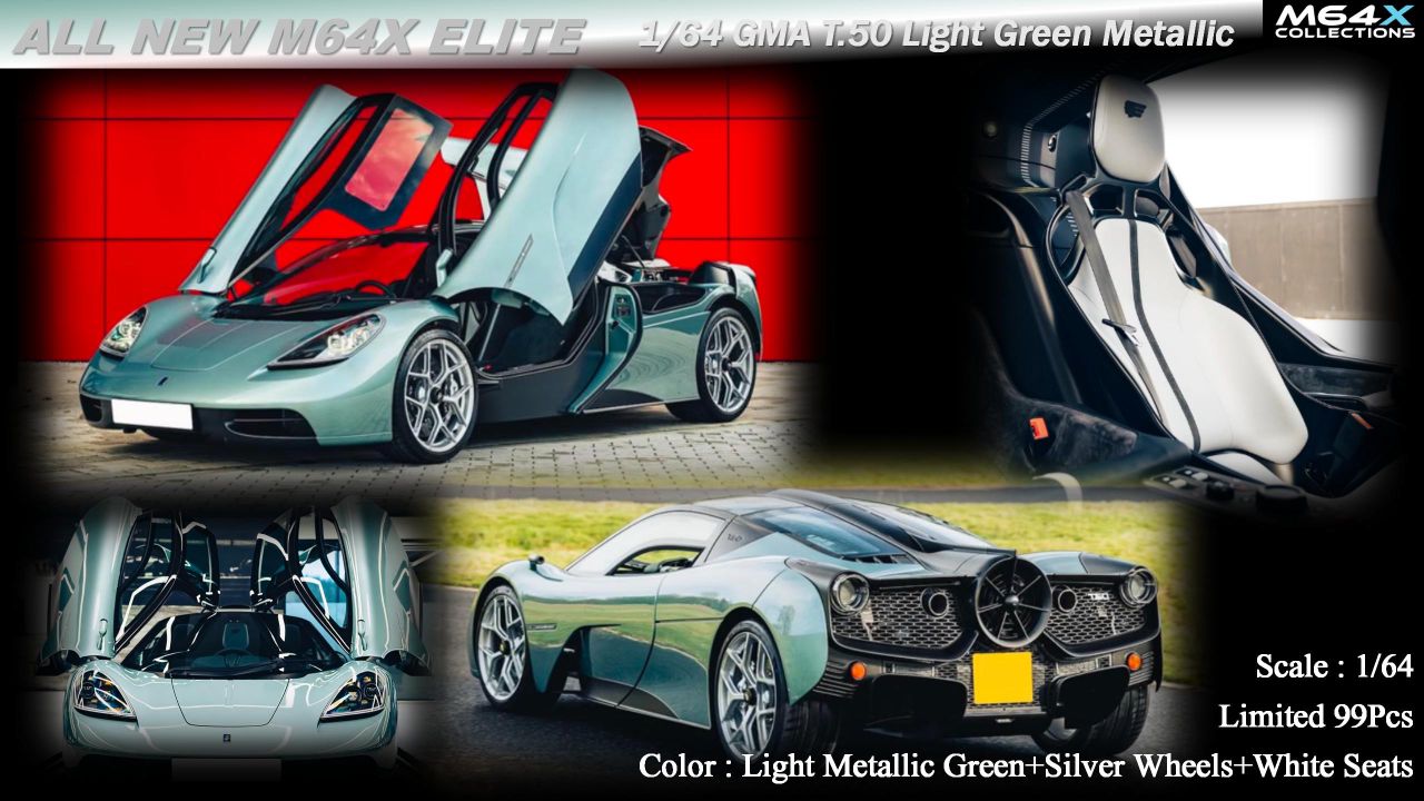 (Pre-Order) M64X GMA T.50 - Light Green Metallic Resin Model - 1:64