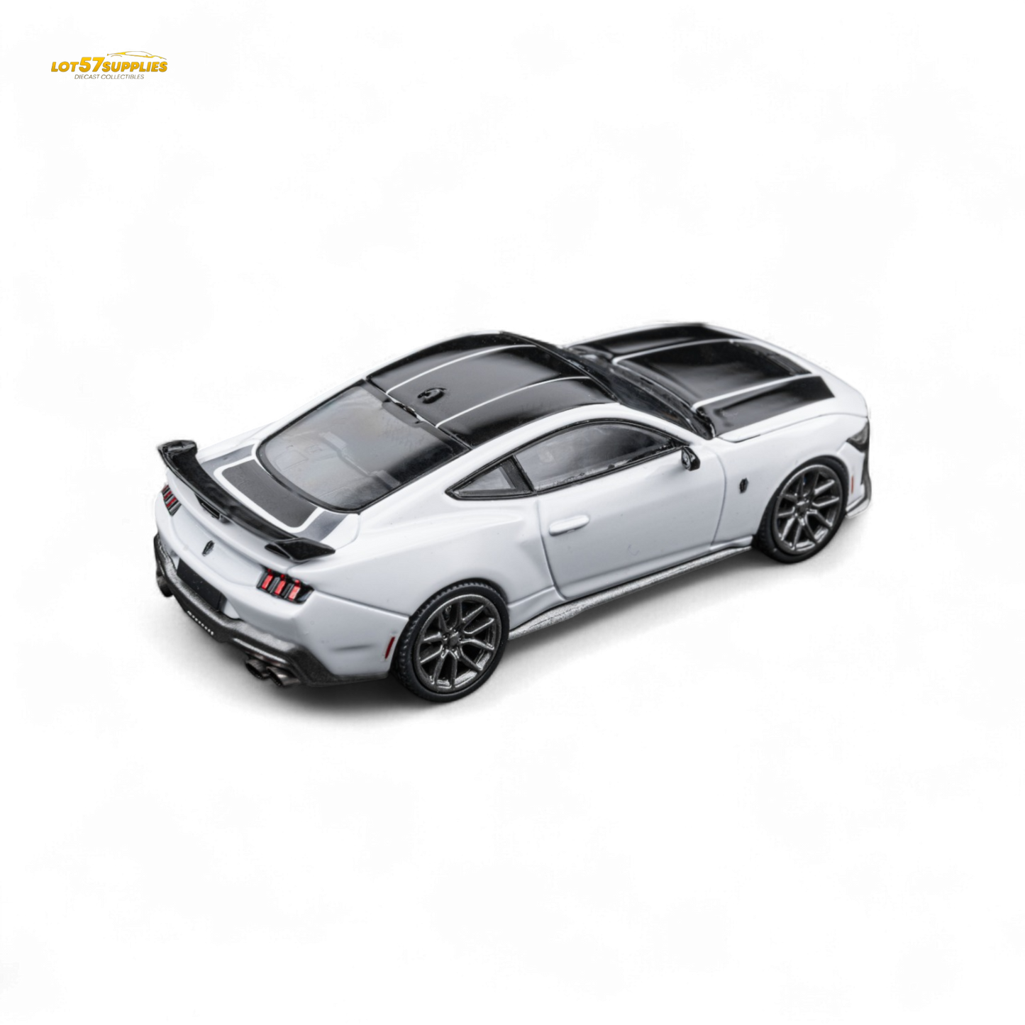 DCM Mustang Dark Horse Crystal White 1:64