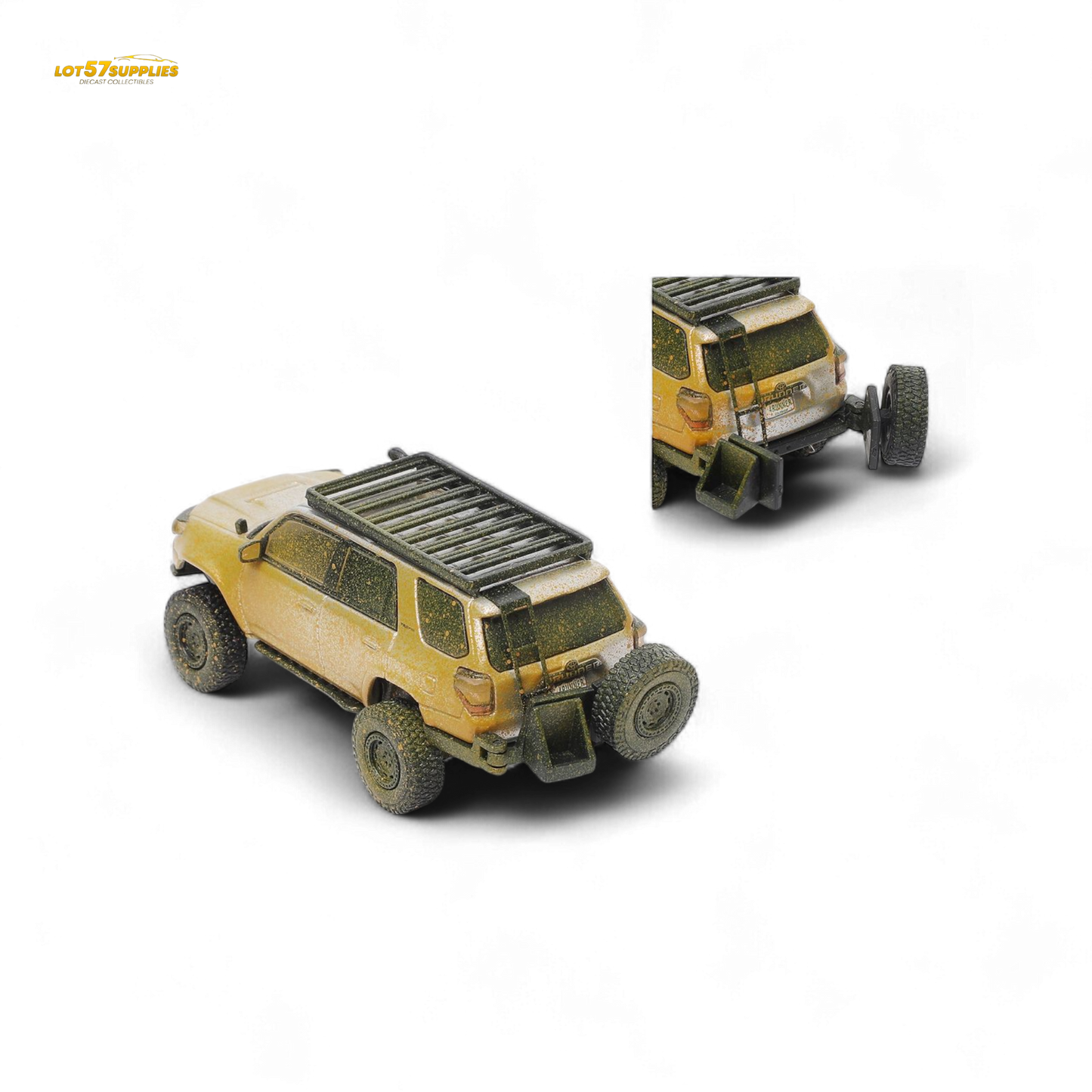 GCD Toyota 4 Runner Silver Muddy 1:64